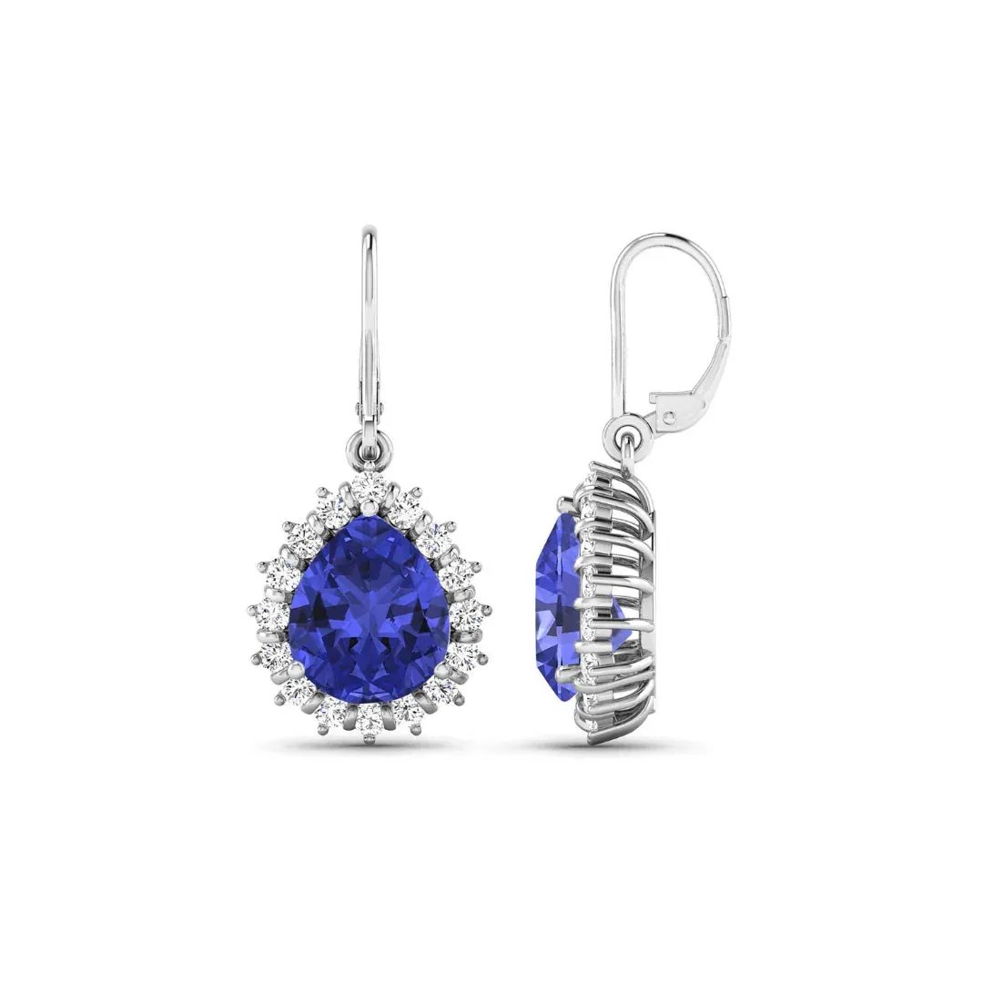 Genuine Tanzanite and Diamond Dangle Earrings sold by Zulily product image thumbnail 2