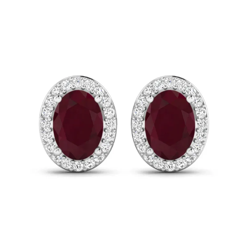 Genuine Diamond and Ruby Studs made by Zulily