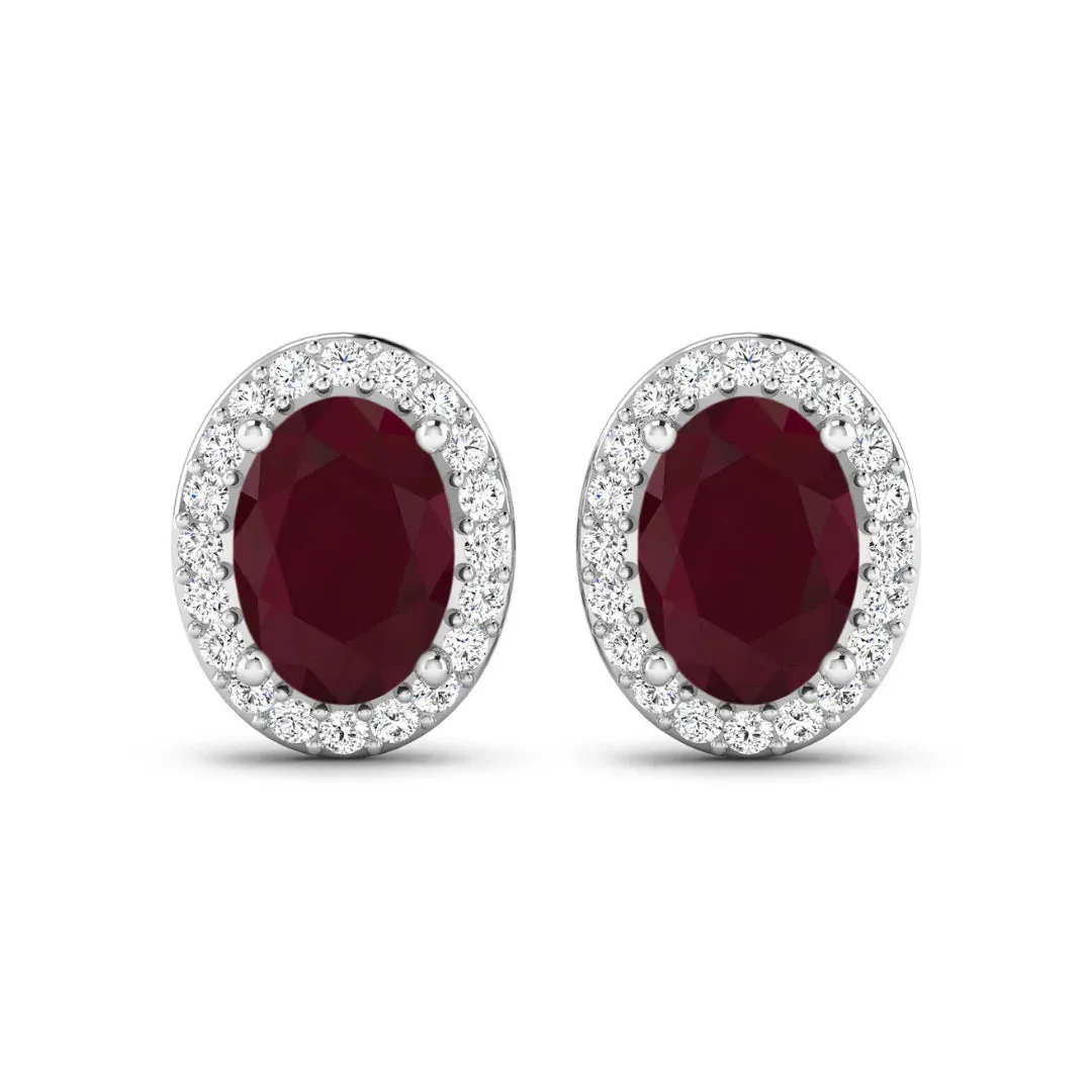 Genuine Diamond and Ruby Studs sold by Zulily