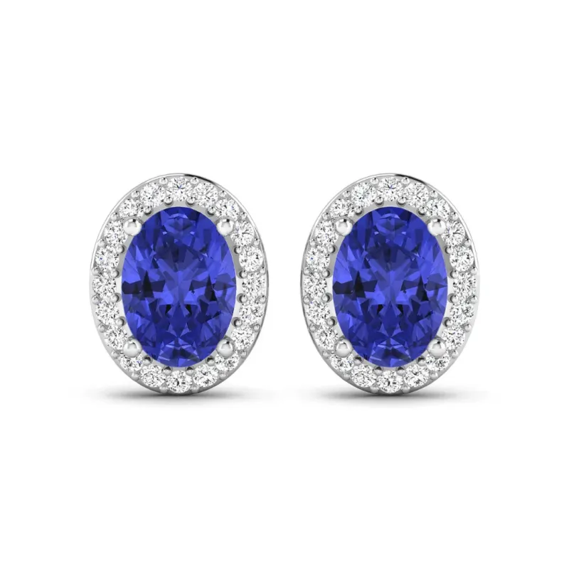 Genuine Diamond and Tanzanite Studs made by Zulily