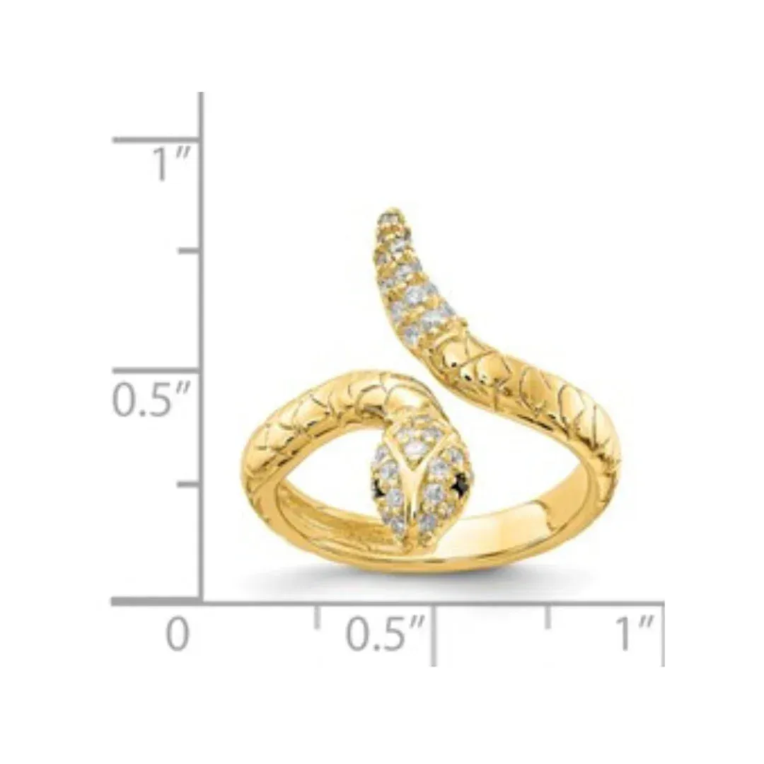 Cubic Zirconia Sterling Silver Snake Ring sold by Zulily product image thumbnail 4