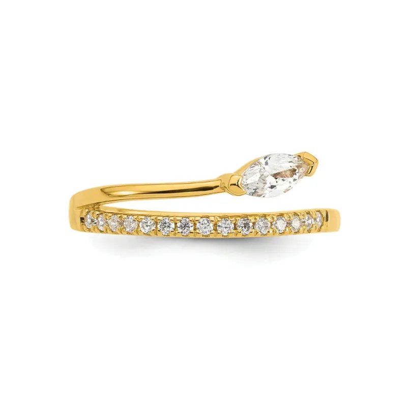 Cubic Zirconia Fashion Snake Pave Ring made by Zulily
