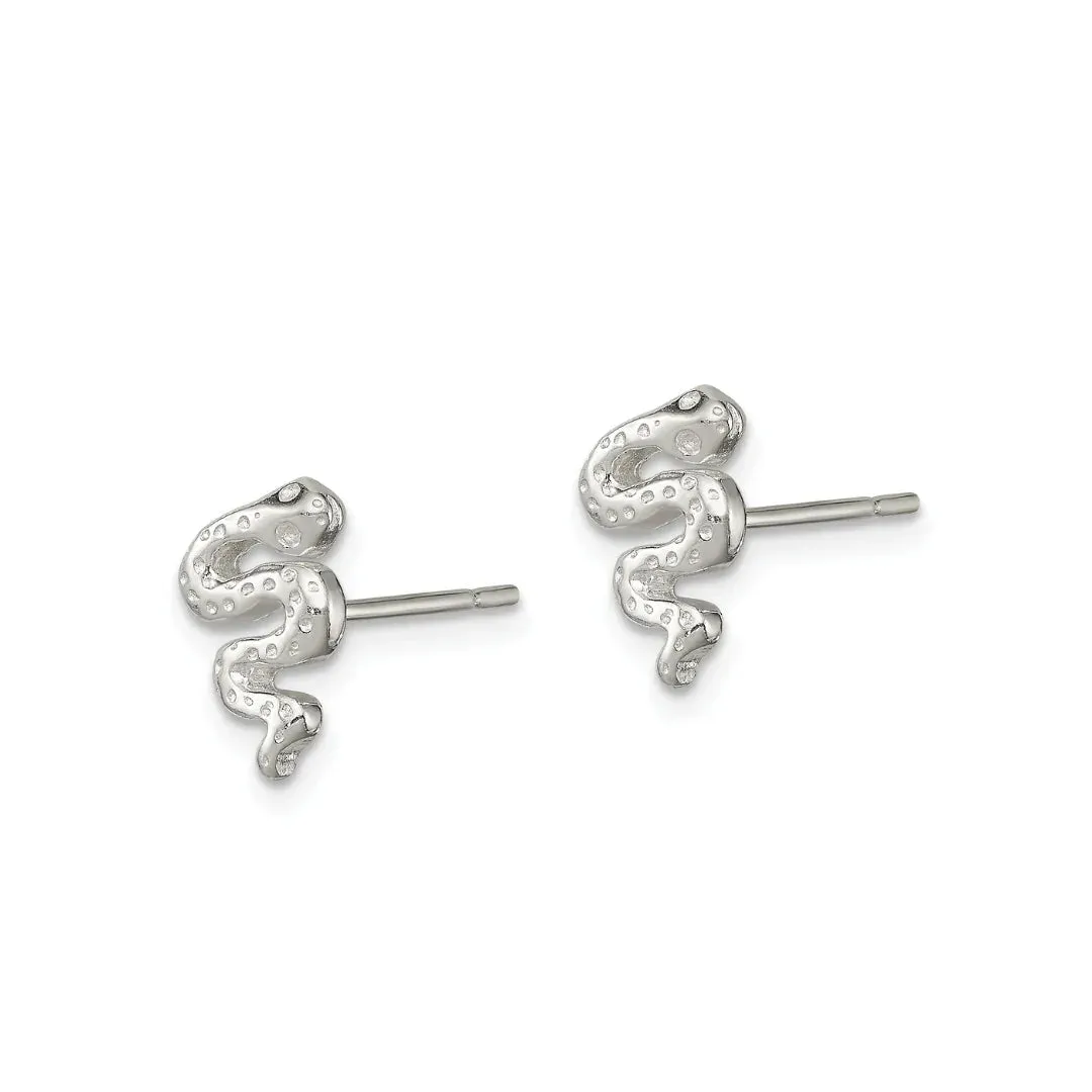 Silver Snake Earrings sold by Zulily