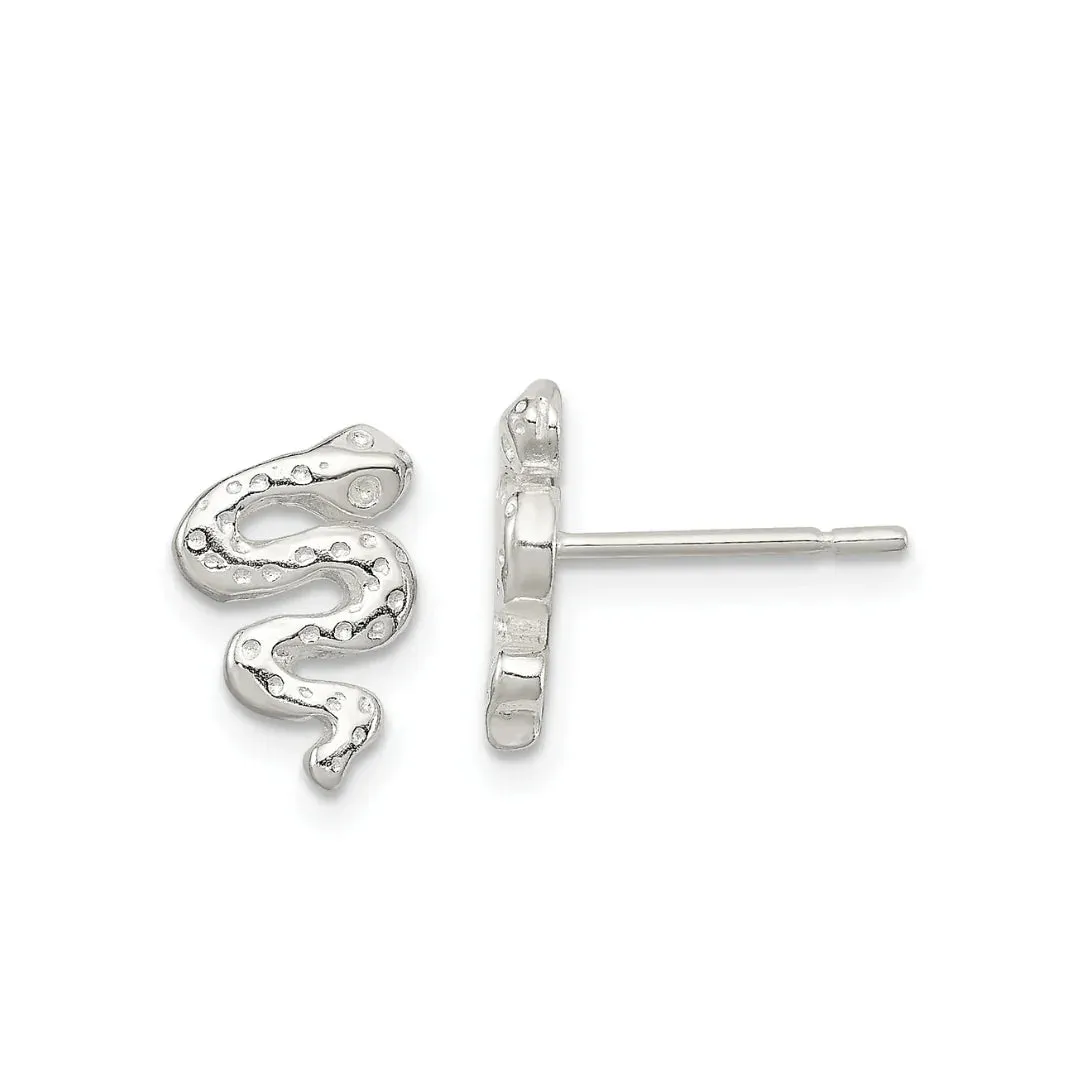Silver Snake Earrings sold by Zulily product image thumbnail 2