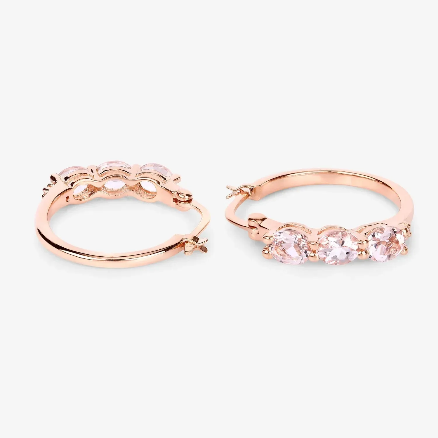 Genuine Pink Morganite and Diamond Earrings sold by Zulily product image thumbnail 3