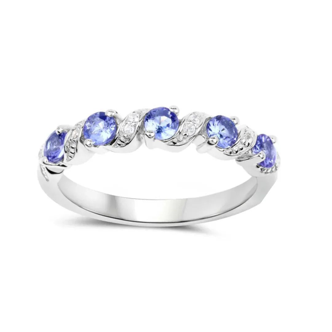 Genuine London Blue Topaz 5 Stone Ring sold by Zulily