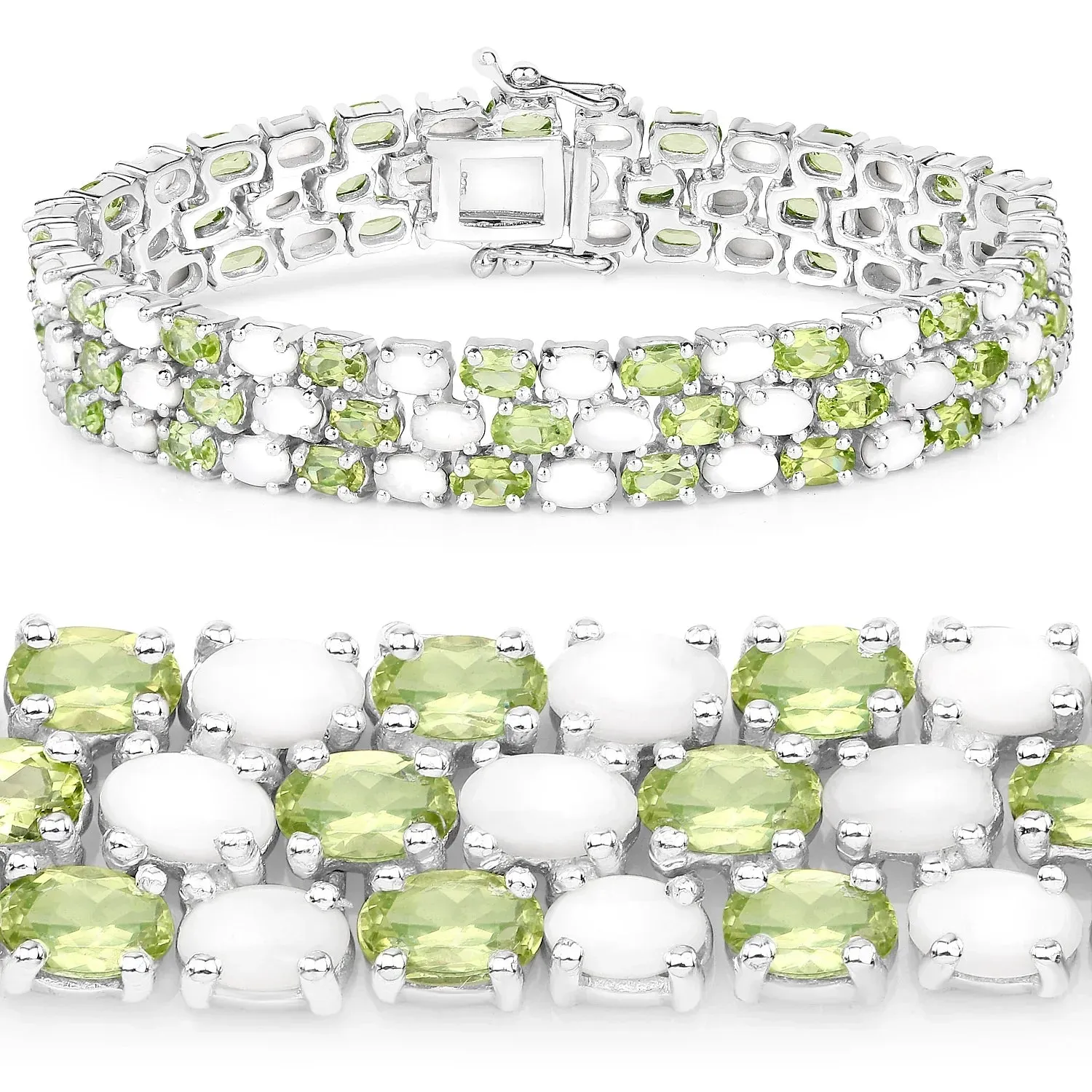 Genuine Opal and Peridot Tennis Bracelet sold by Zulily product image thumbnail 3