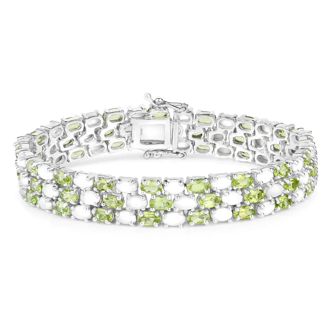 Genuine Opal and Peridot Tennis Bracelet sold by Zulily