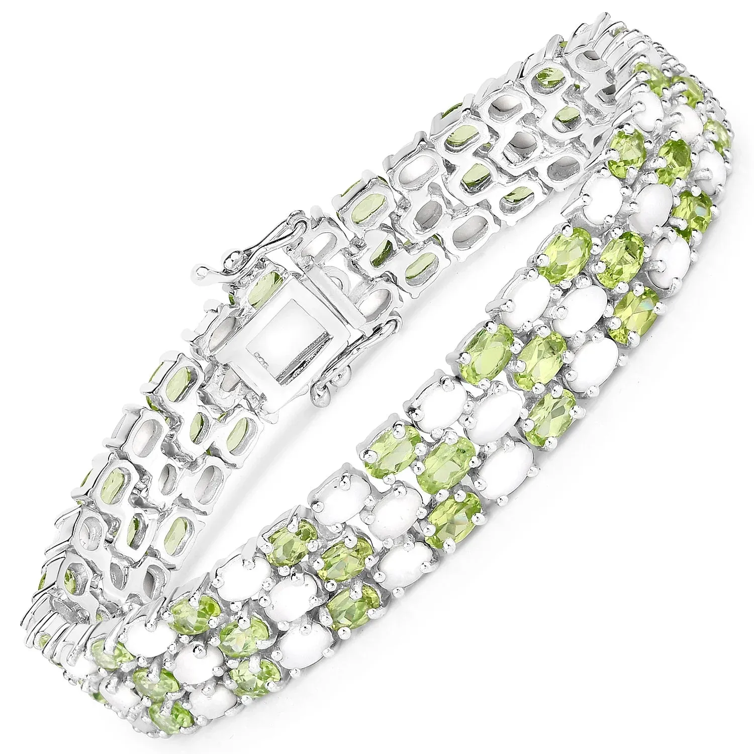 Genuine Opal and Peridot Tennis Bracelet sold by Zulily product image thumbnail 2