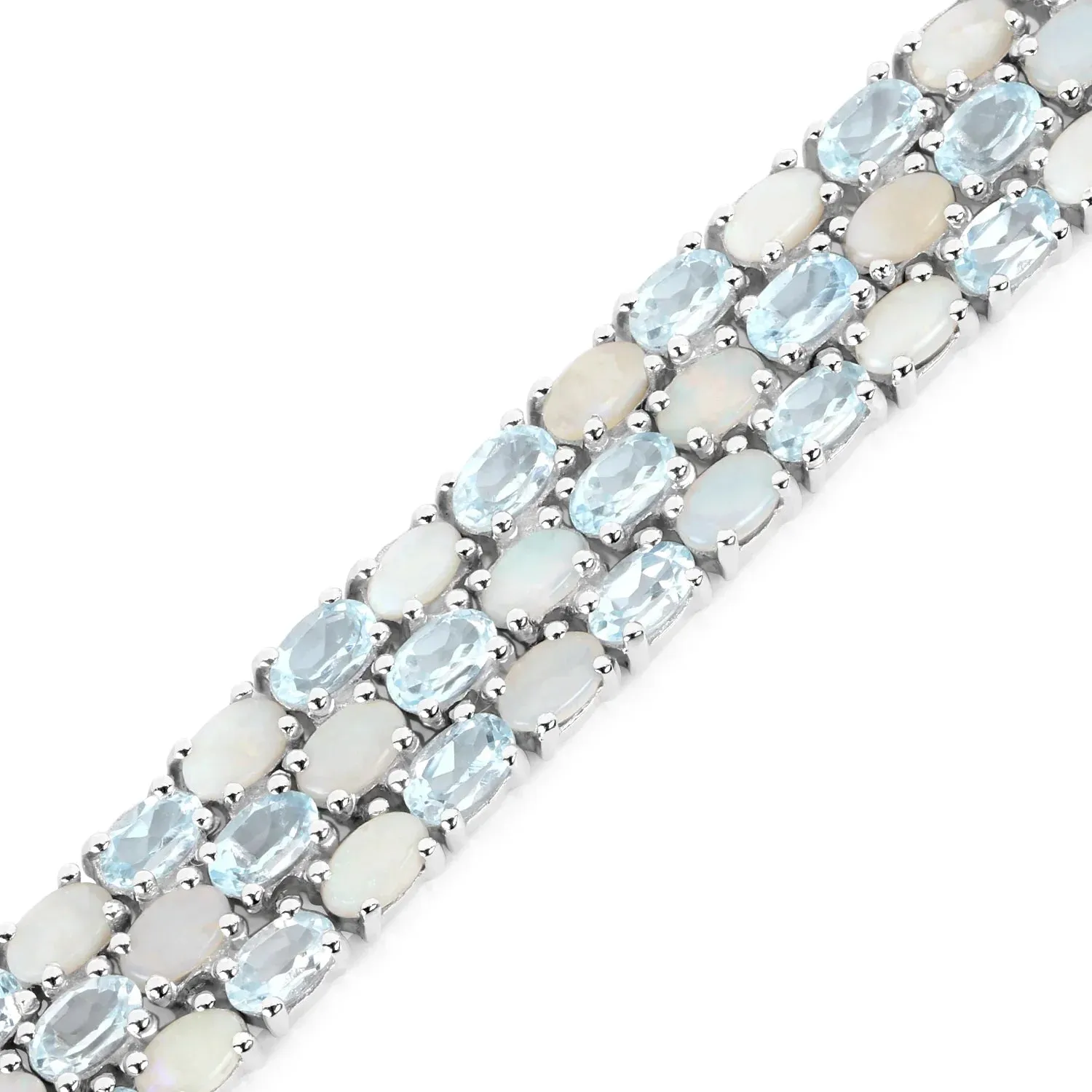 Genuine Opal and Blue Topaz Tennis Bracelet sold by Zulily product image thumbnail 3