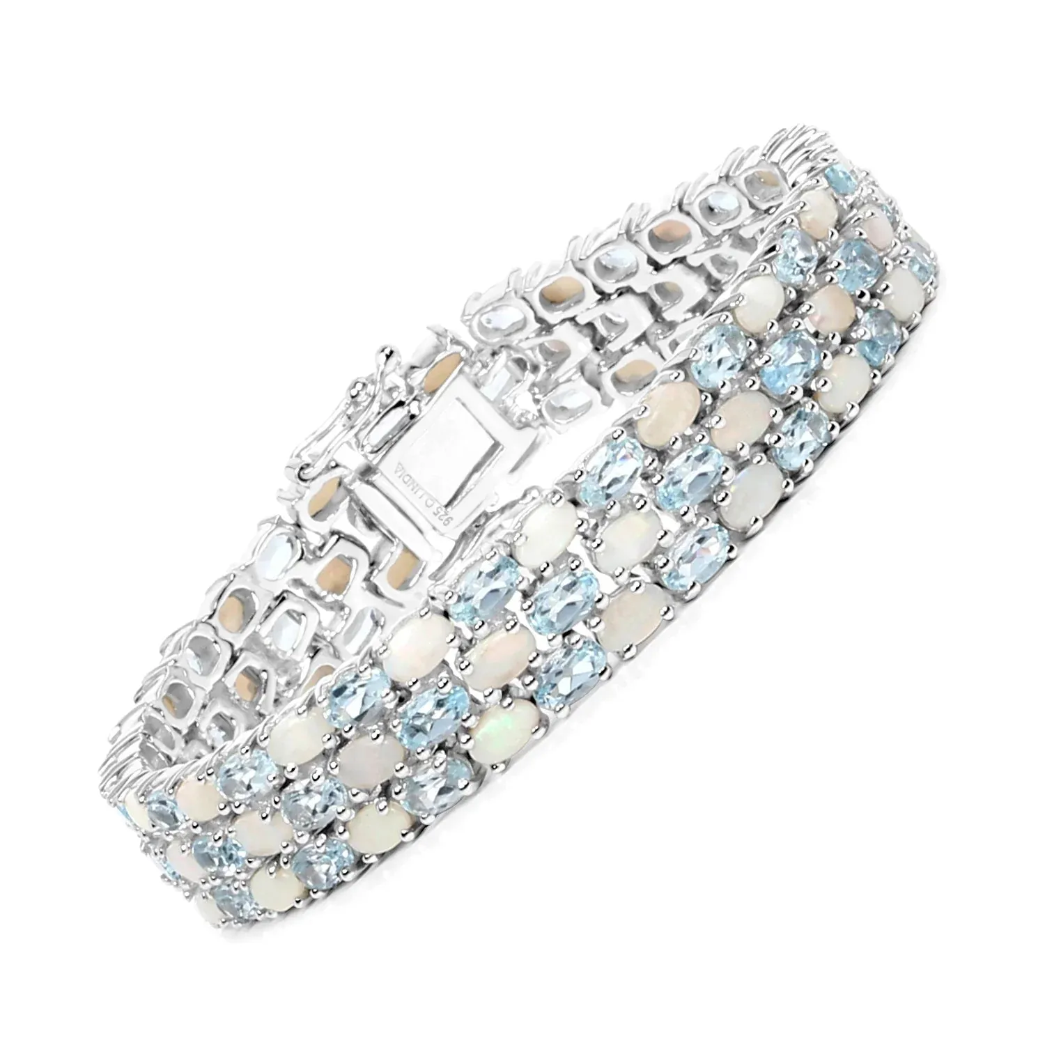 Genuine Opal and Blue Topaz Tennis Bracelet sold by Zulily product image thumbnail 2