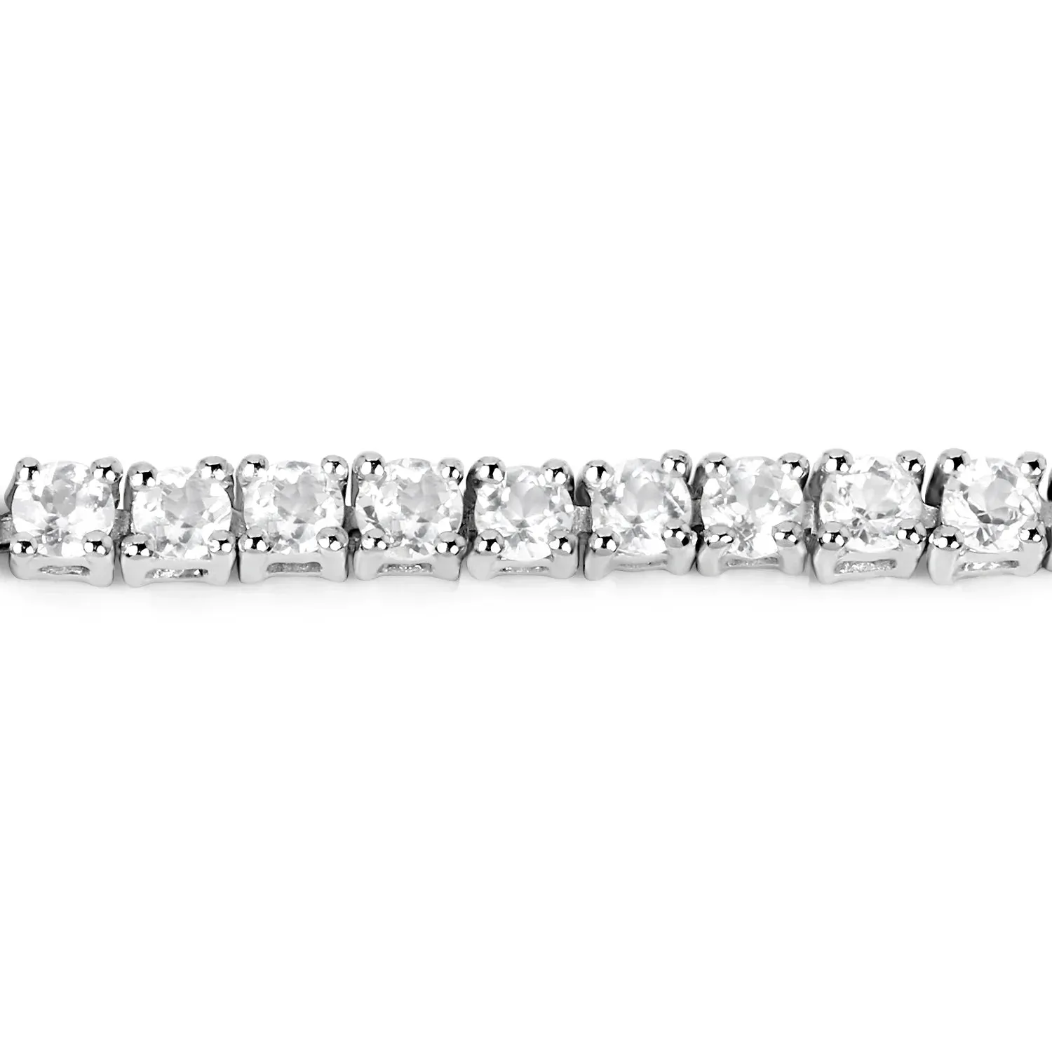 Genuine White Topaz Tennis Bracelet Silver sold by Zulily product image thumbnail 3