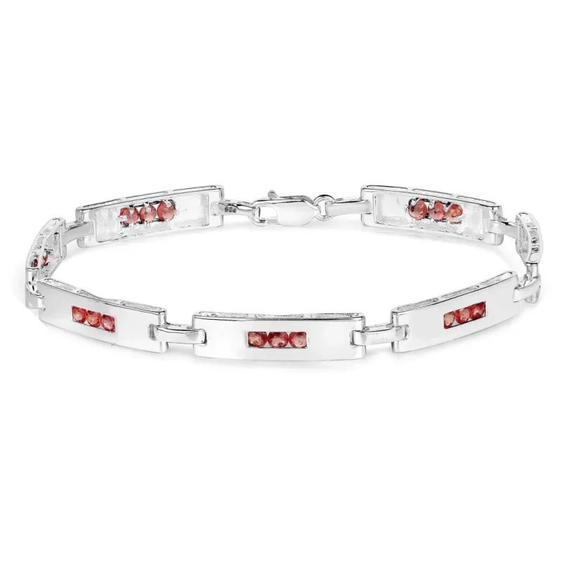 Genuine Orange Sapphire Tennis Bracelet made by Zulily