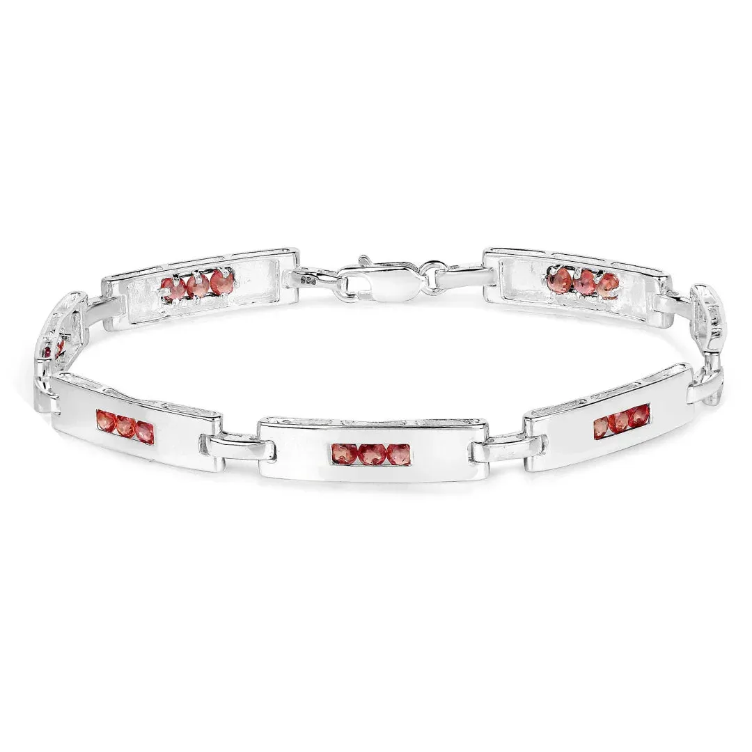 Genuine Orange Sapphire Tennis Bracelet sold by Zulily