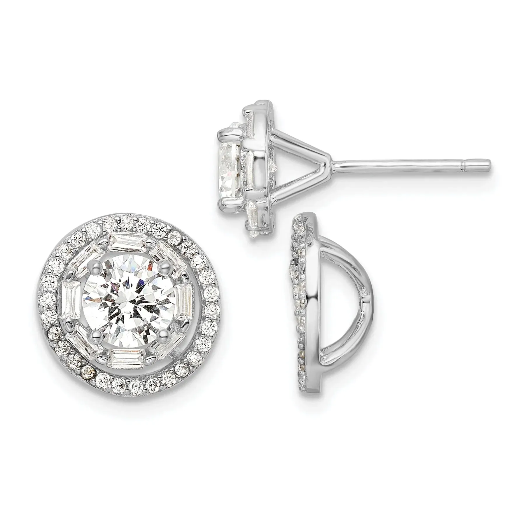 Cubic Zirconia Stud Jacket Earrings sold by Zulily product image thumbnail 2