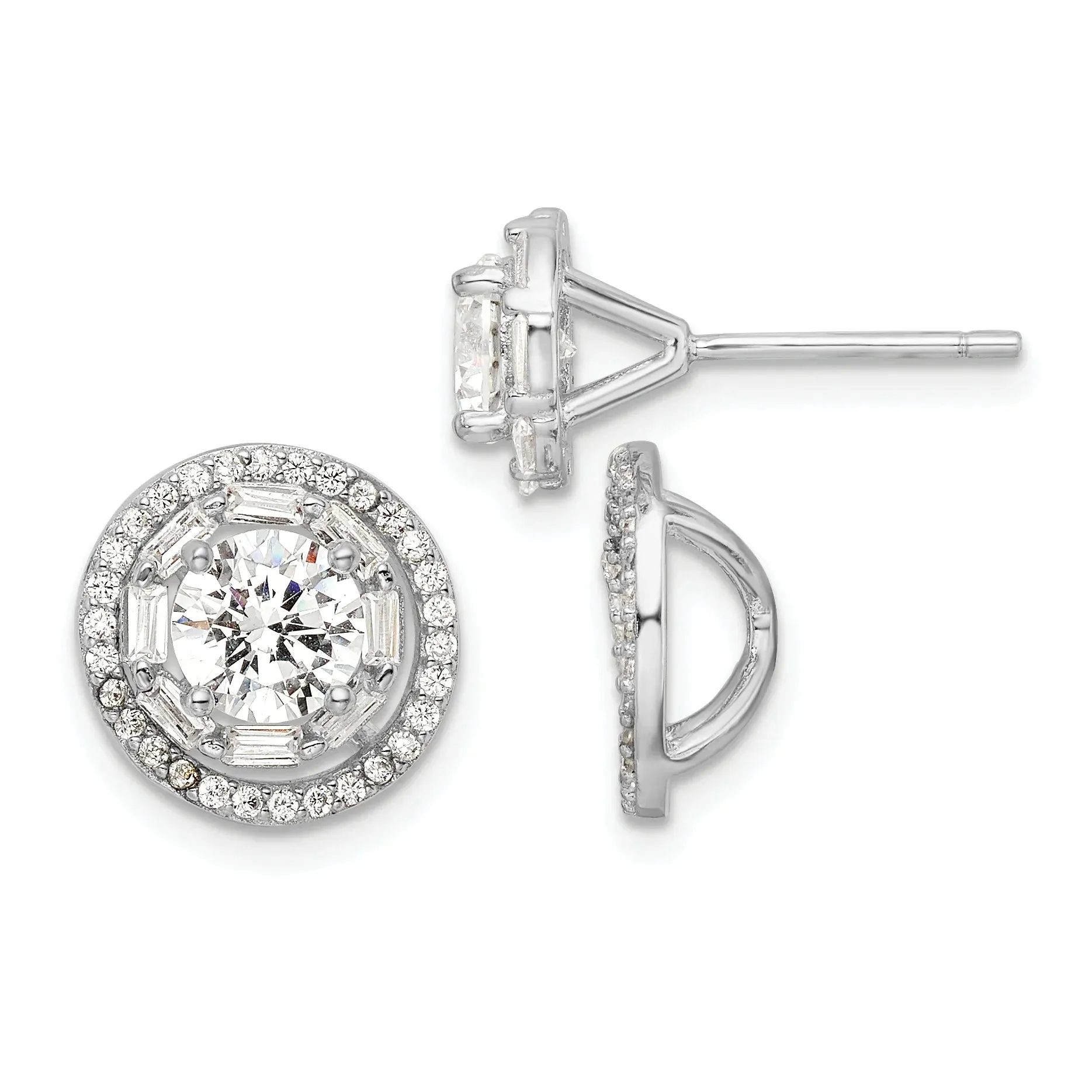 Cubic Zirconia Stud Jacket Earrings sold by Zulily product image thumbnail 3