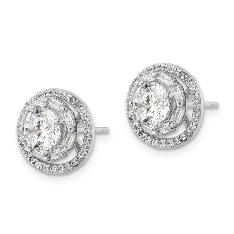 Cubic Zirconia Stud Jacket Earrings made by Zulily