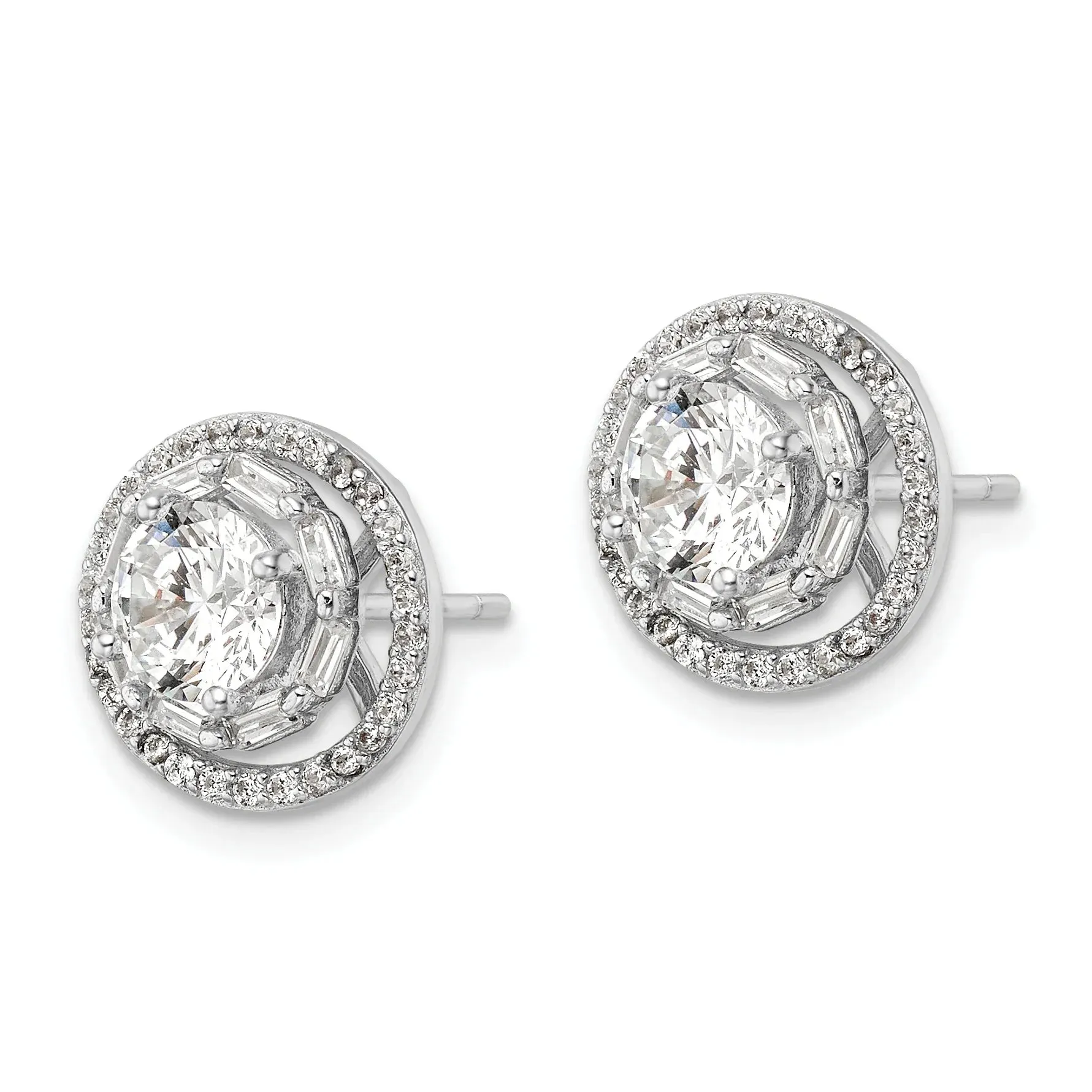 Cubic Zirconia Stud Jacket Earrings sold by Zulily