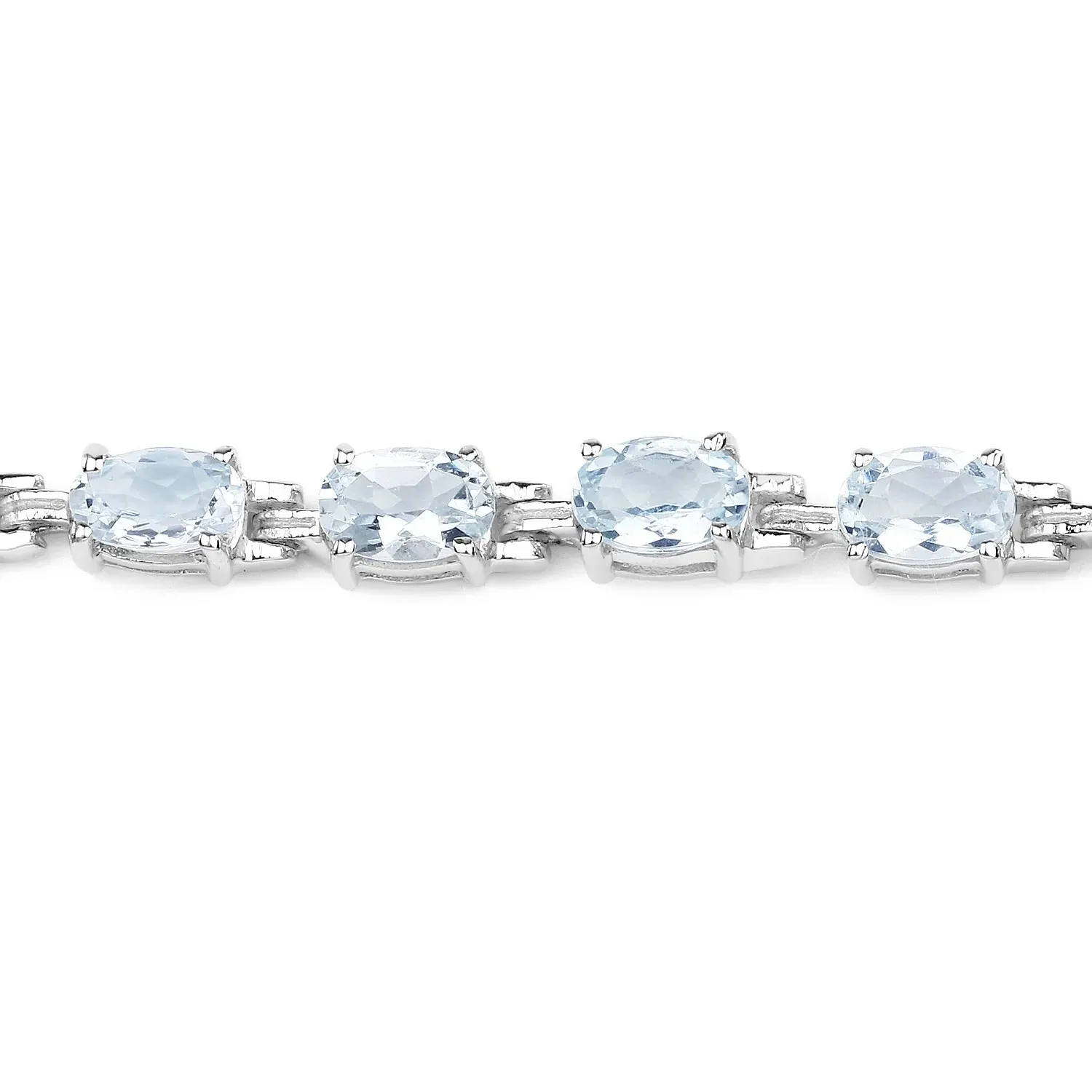 Genuine Aquamarine Tennis Bracelet Silver sold by Zulily product image thumbnail 3