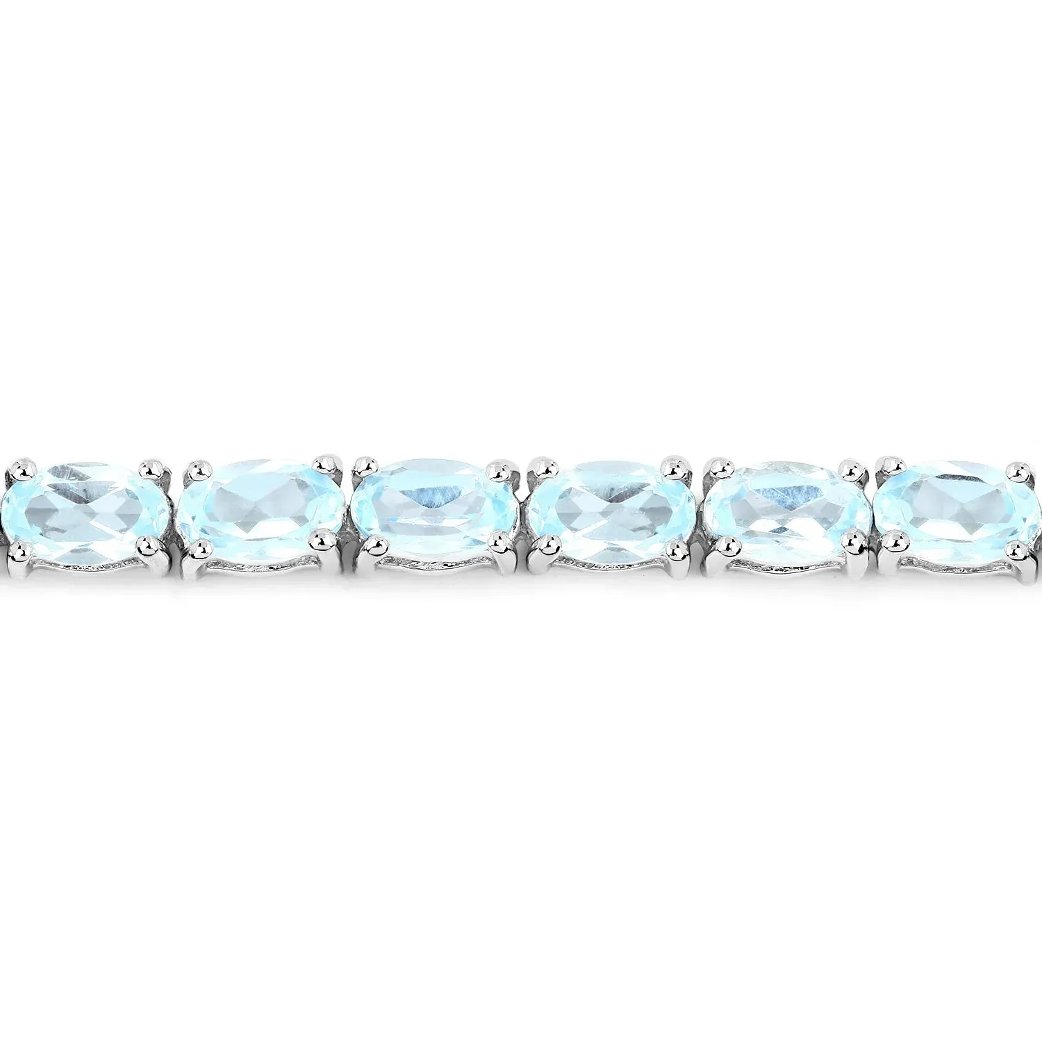 Genuine Blue Topaz Tennis Silver Bracelet sold by Zulily product image thumbnail 3