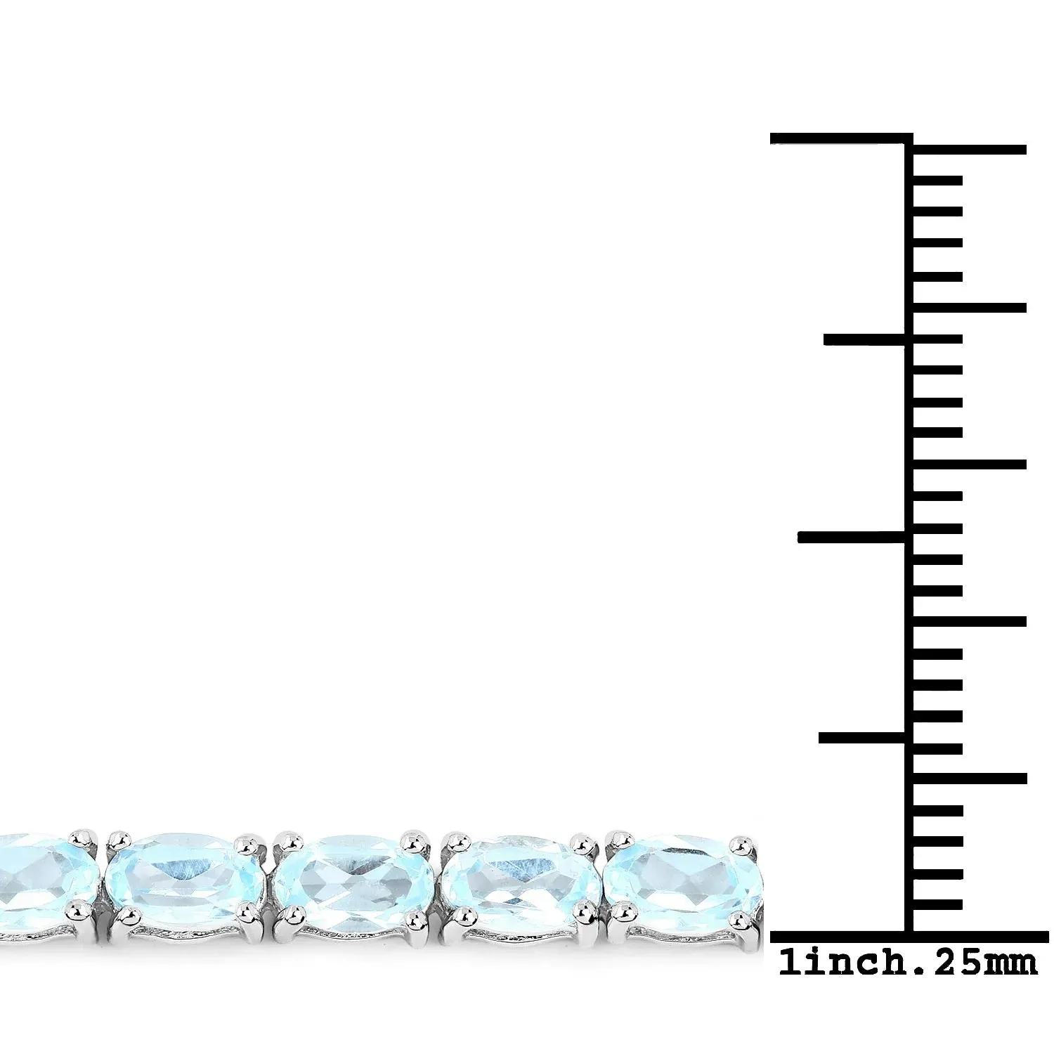 Genuine Blue Topaz Tennis Silver Bracelet sold by Zulily product image thumbnail 4