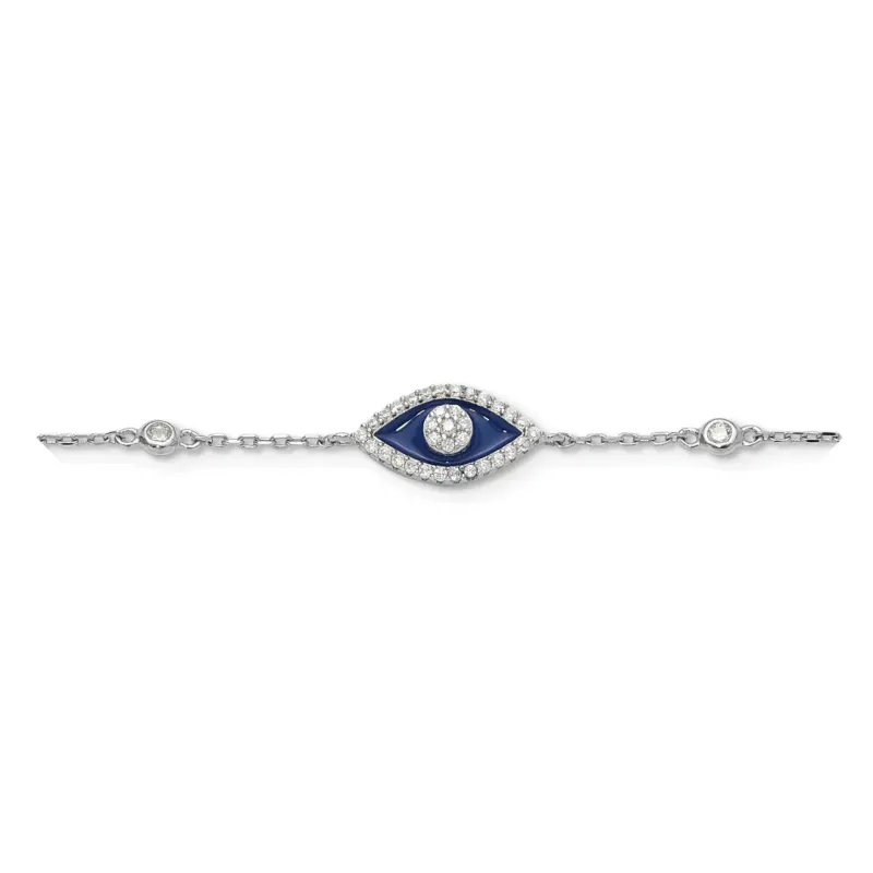 Cubic Zirconia Enamel Evil Eye Bracelet made by Zulily