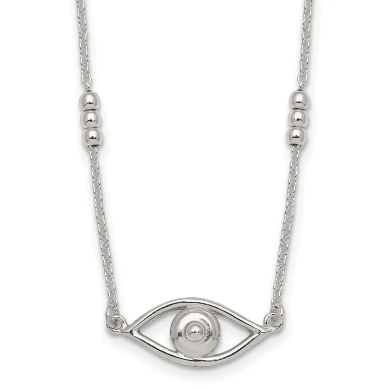 Silver Evil Eye Necklace made by Zulily