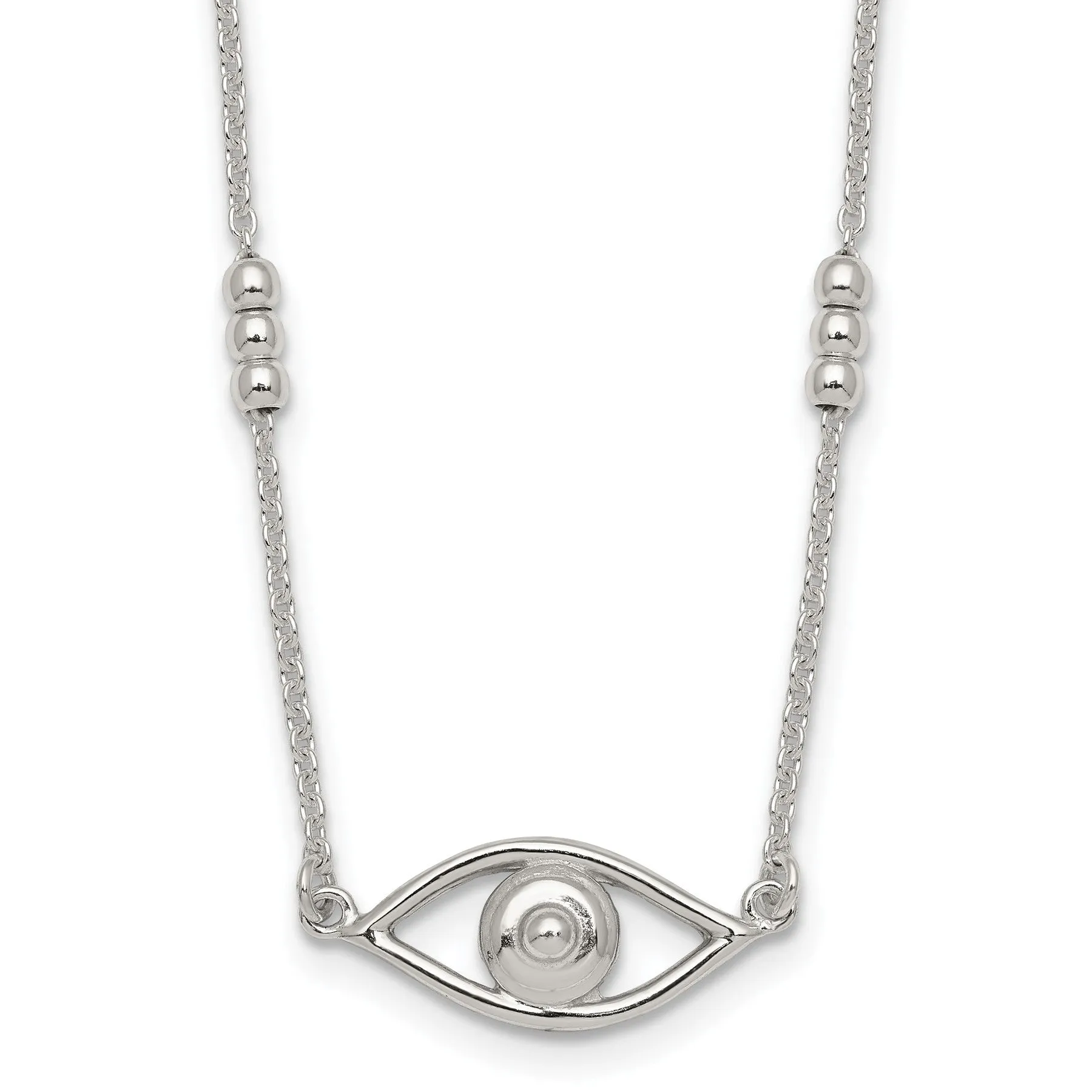 Silver Evil Eye Necklace sold by Zulily