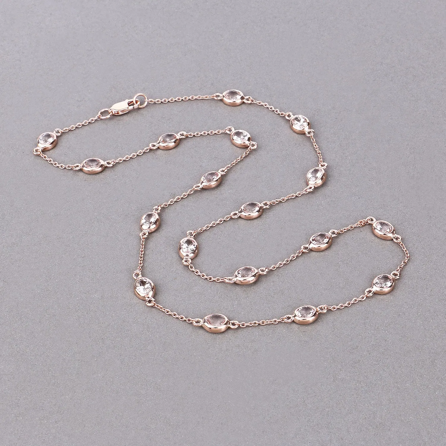 Genuine Morganite By The Yard Necklace sold by Zulily product image thumbnail 2