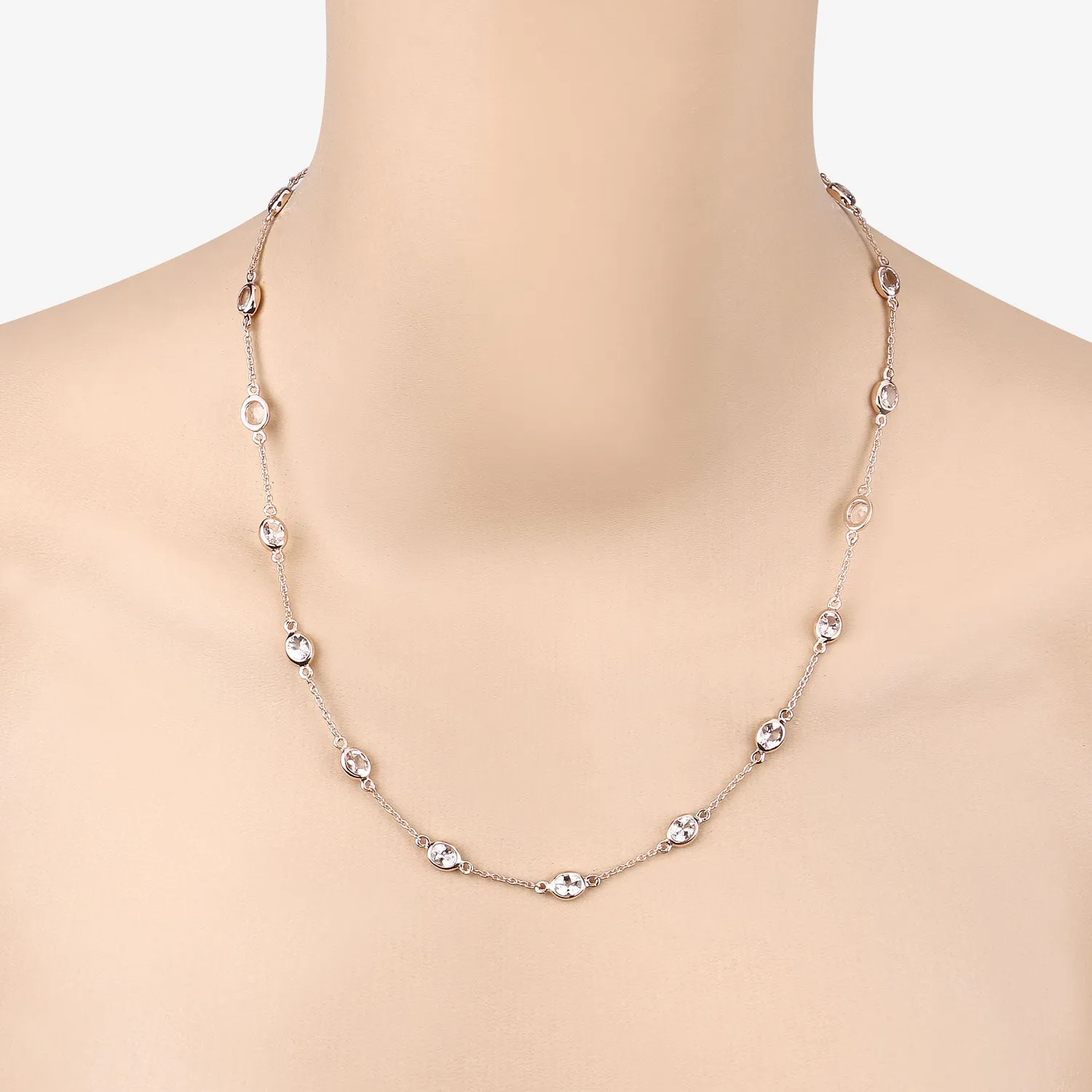 Genuine Morganite By The Yard Necklace sold by Zulily product image thumbnail 3