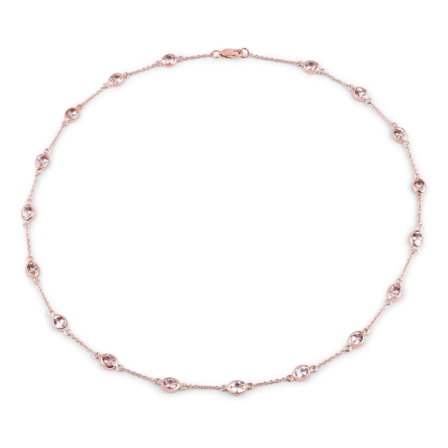 Genuine Morganite By The Yard Necklace sold by Zulily