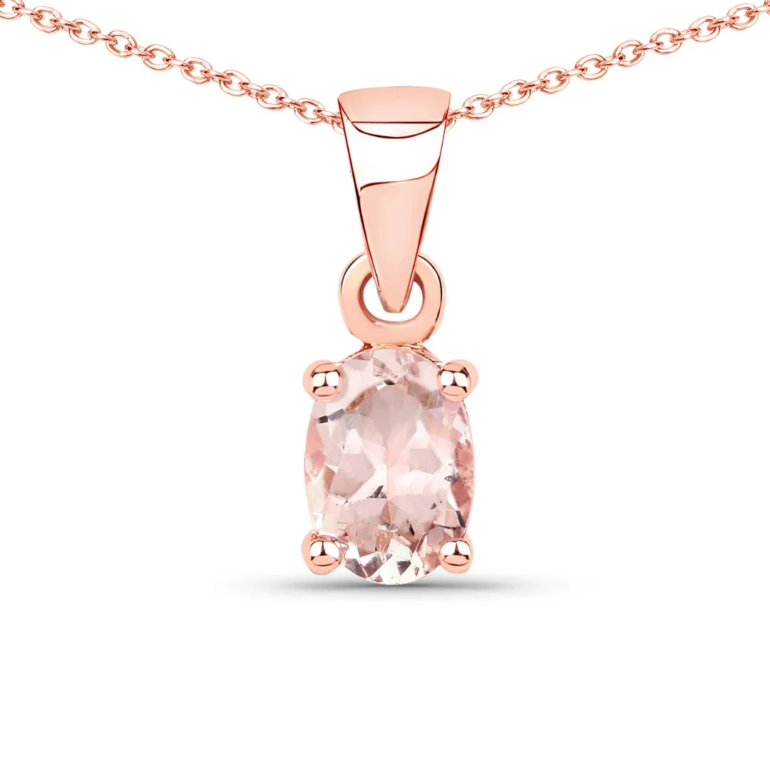 Genuine Morganite Solitaire Necklace sold by Zulily