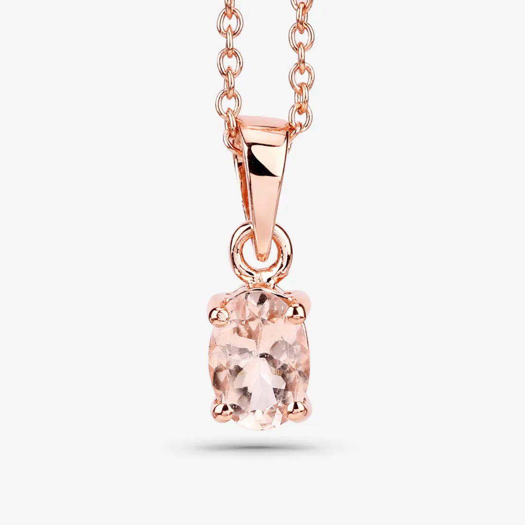 Genuine Morganite Solitaire Necklace sold by Zulily product image thumbnail 5
