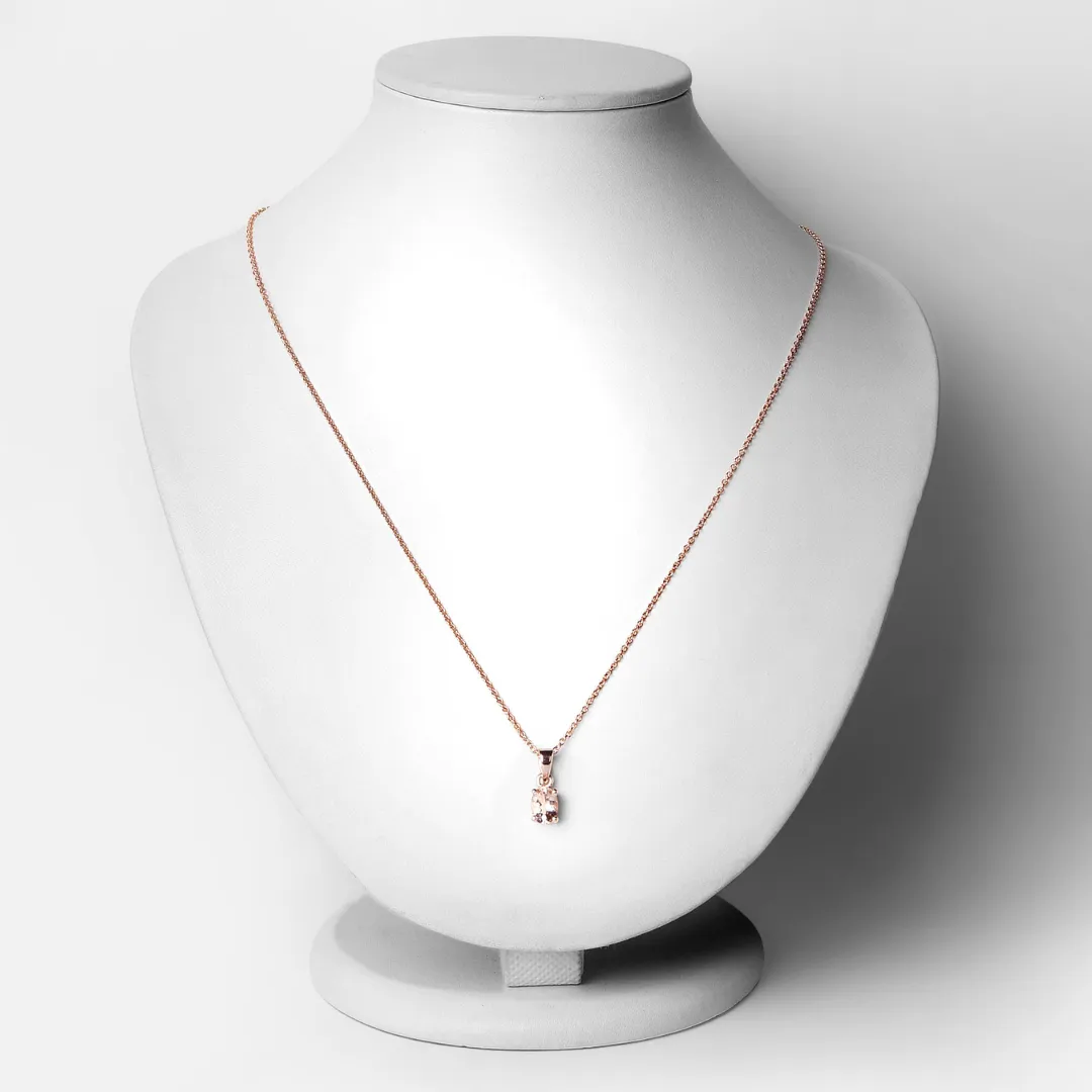 Genuine Morganite Solitaire Necklace sold by Zulily product image thumbnail 2