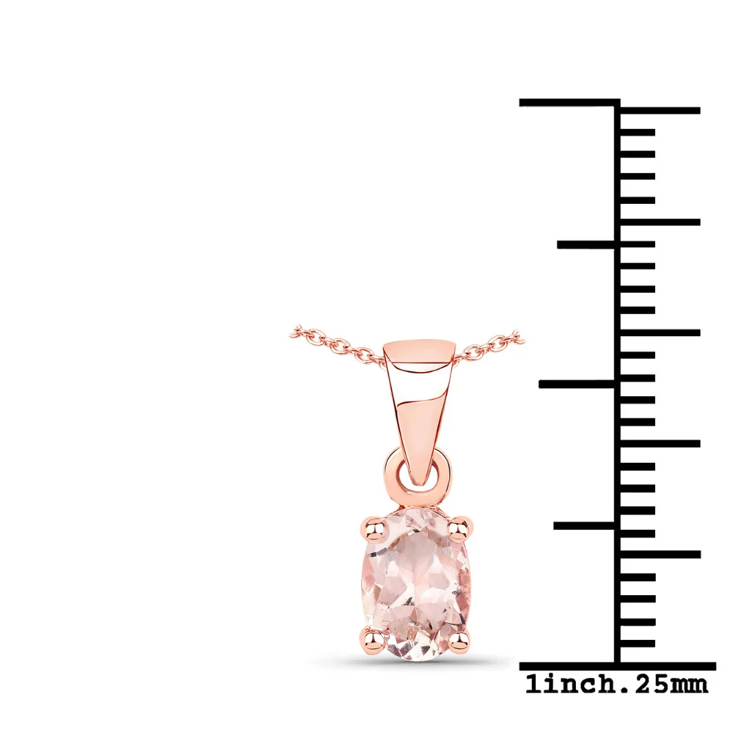 Genuine Morganite Solitaire Necklace sold by Zulily product image thumbnail 3