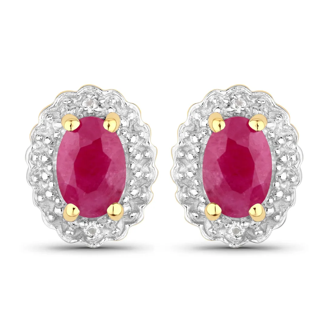 Sterling Silver Natural Ruby Jewelry Set sold by Zulily product image thumbnail 3
