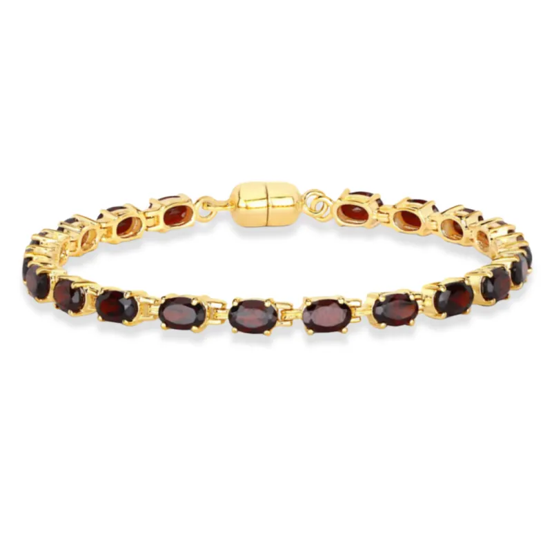 Genuine Garnet Tennis Bracelet made by Zulily