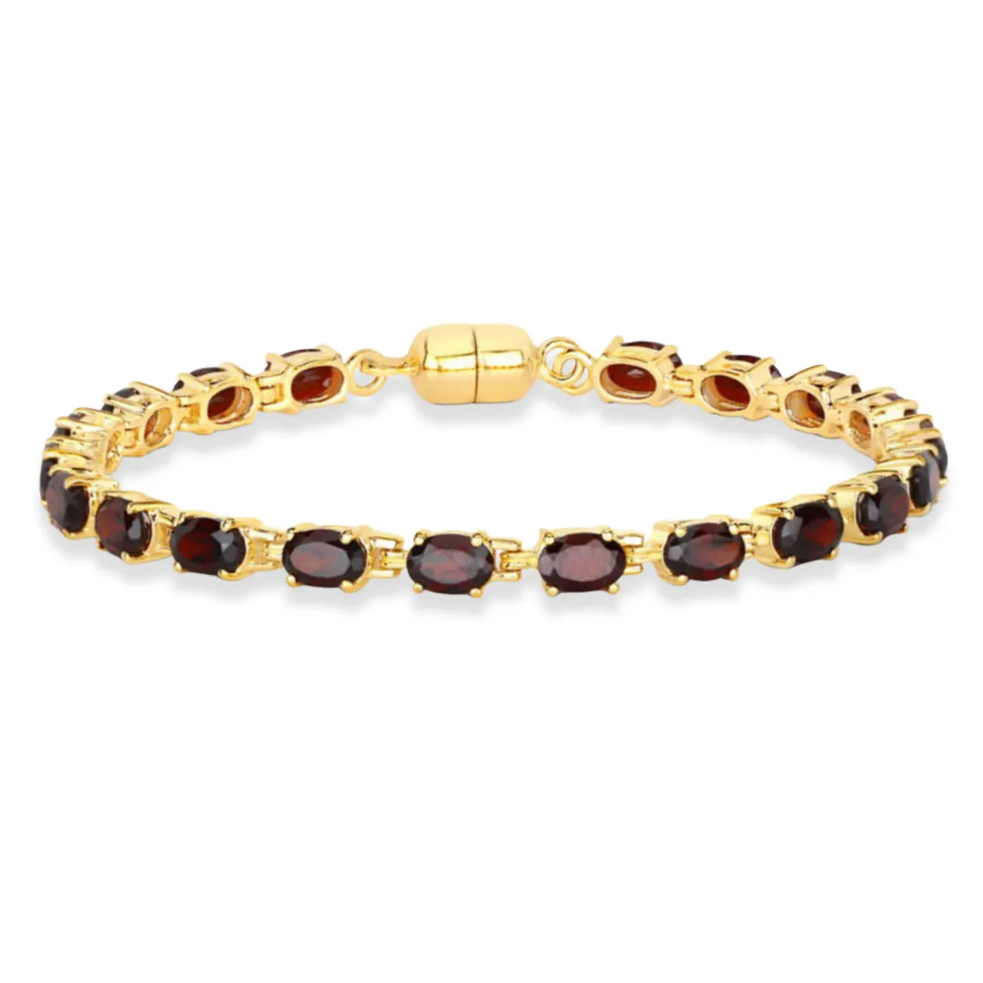 Genuine Garnet Tennis Bracelet sold by Zulily