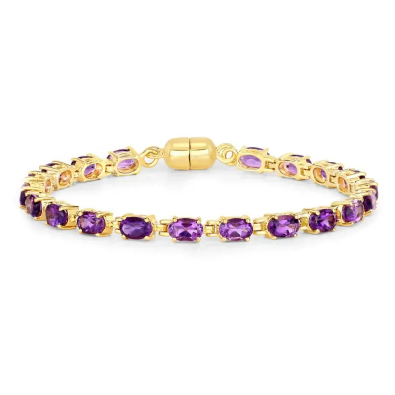 Natural Amethyst Tennis Bracelet made by Zulily