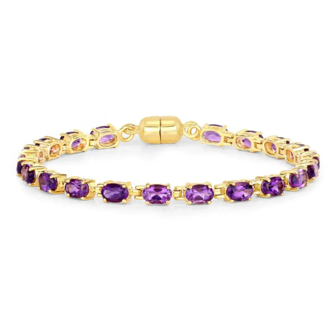 Natural Amethyst Tennis Bracelet sold by Zulily