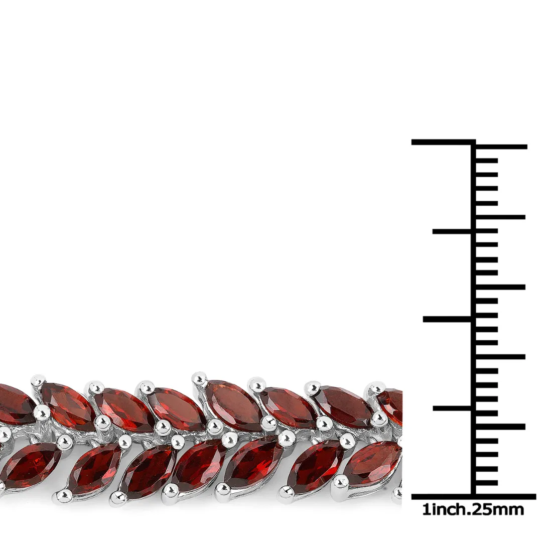 Rhodium Over Silver Garnet Tennis Bracelet sold by Zulily product image thumbnail 4