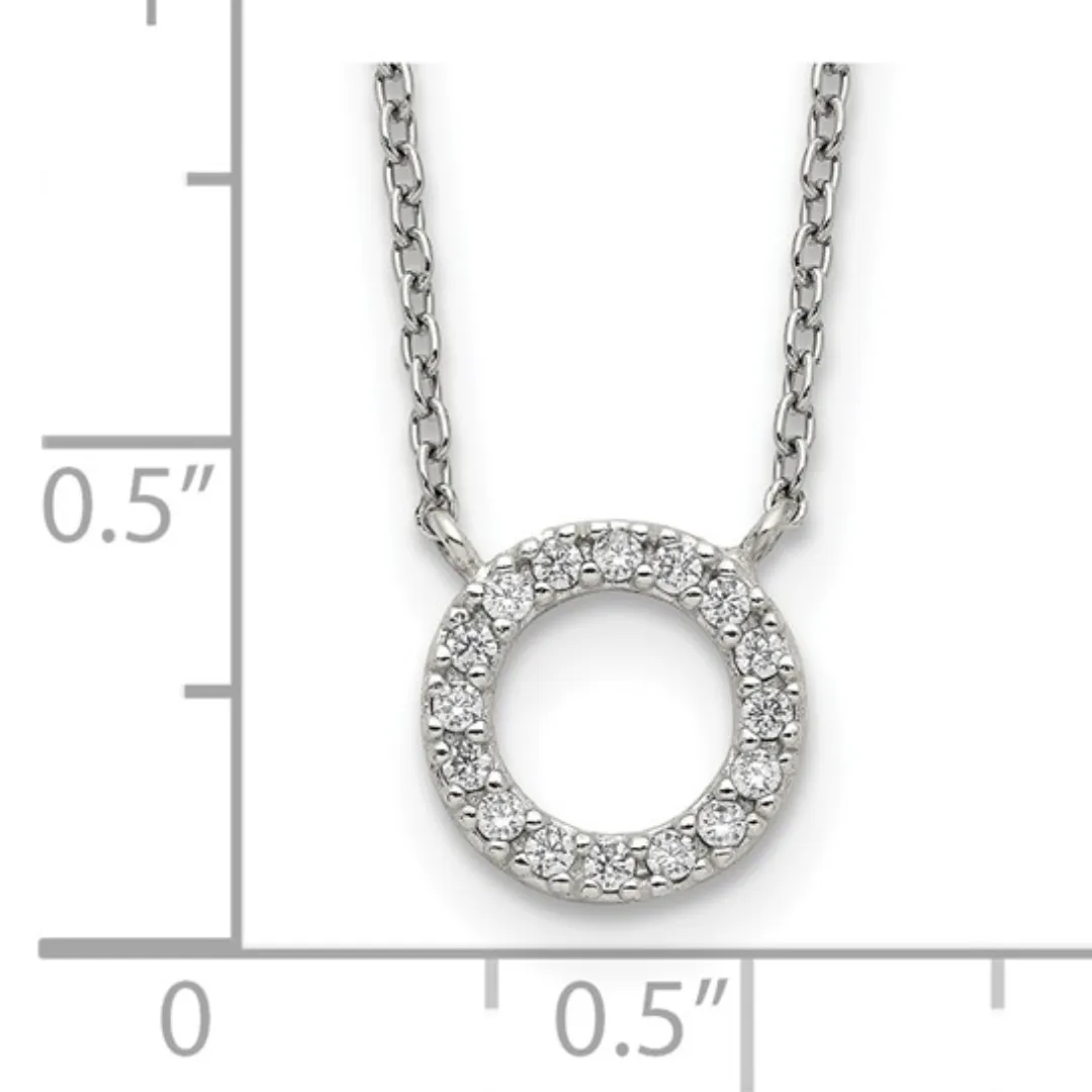 Sterling Silver CZ Circle Necklace sold by Zulily product image thumbnail 3