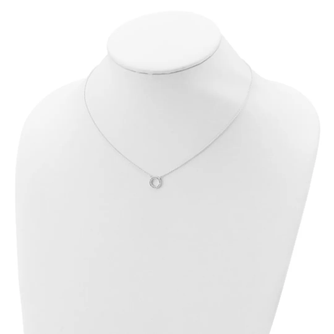Sterling Silver CZ Circle Necklace sold by Zulily product image thumbnail 4
