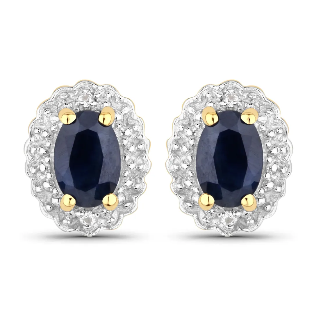 Sterling Silver Black Blue Sapphire Jewelry Set sold by Zulily product image thumbnail 3
