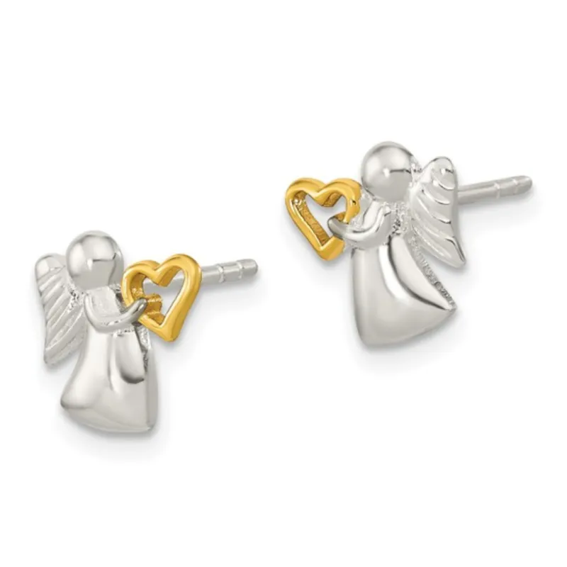 Sterling Silver Angel Earrings made by Zulily