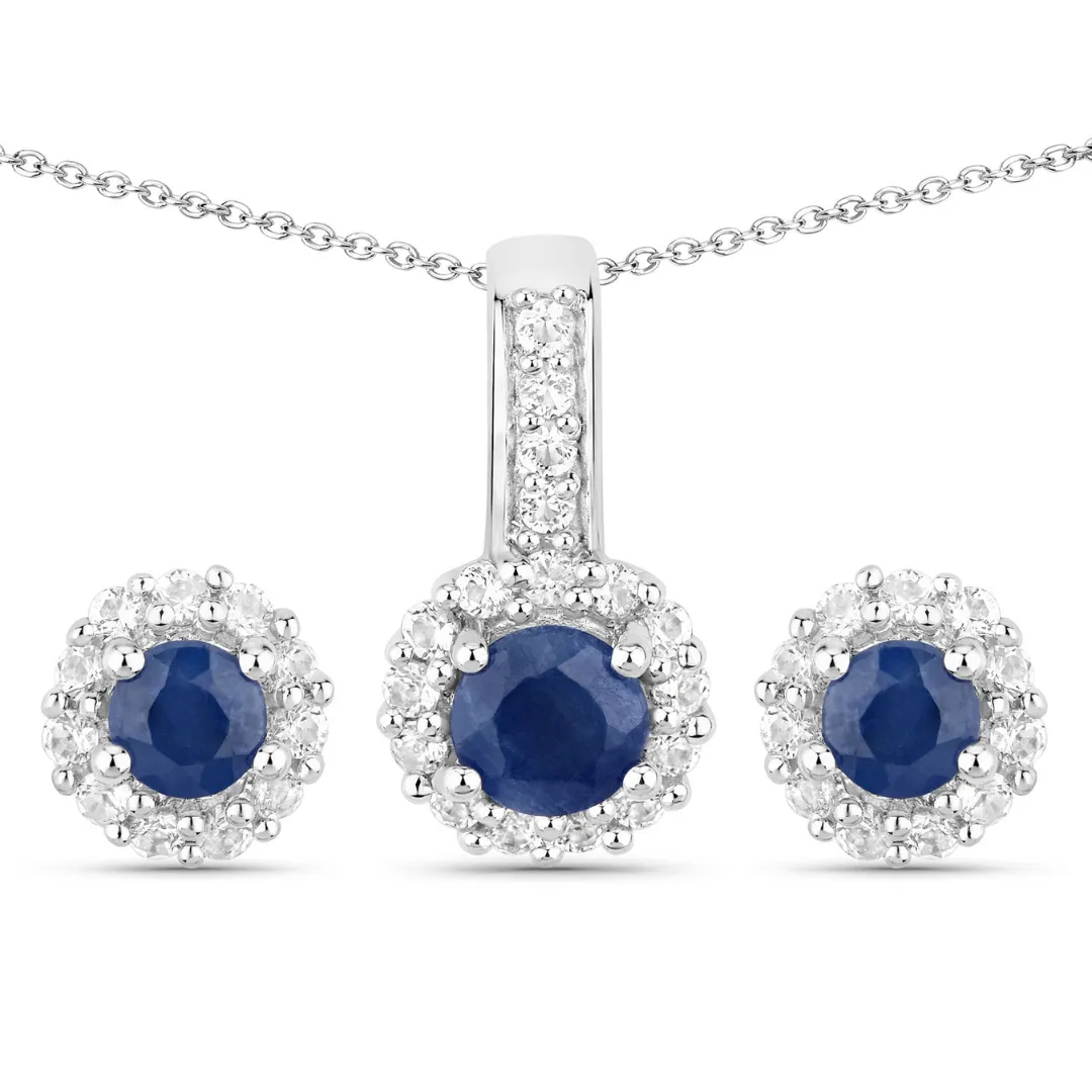 Silver Blue Sapphire Jewelry Set sold by Zulily