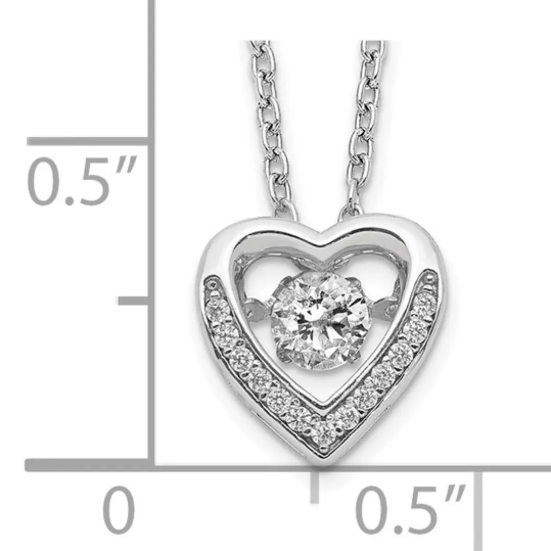 Cz Silver Heart Necklace sold by Zulily product image thumbnail 3