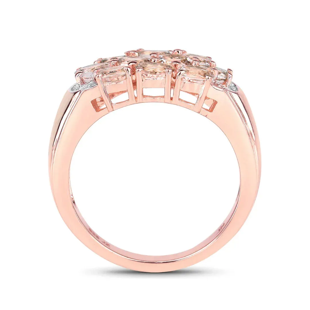 Morganite Cluster Rose Gold Ring sold by Zulily product image thumbnail 4