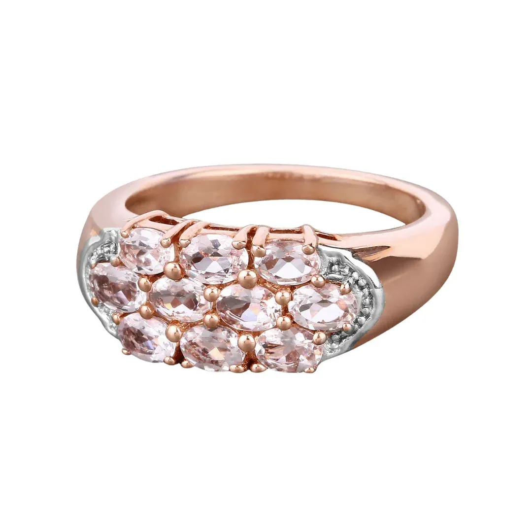Morganite Cluster Rose Gold Ring sold by Zulily product image thumbnail 5