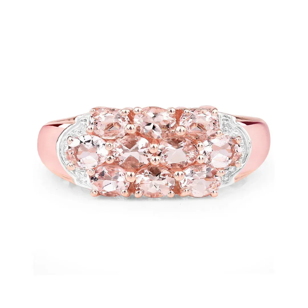 Morganite Cluster Rose Gold Ring sold by Zulily product image thumbnail 2